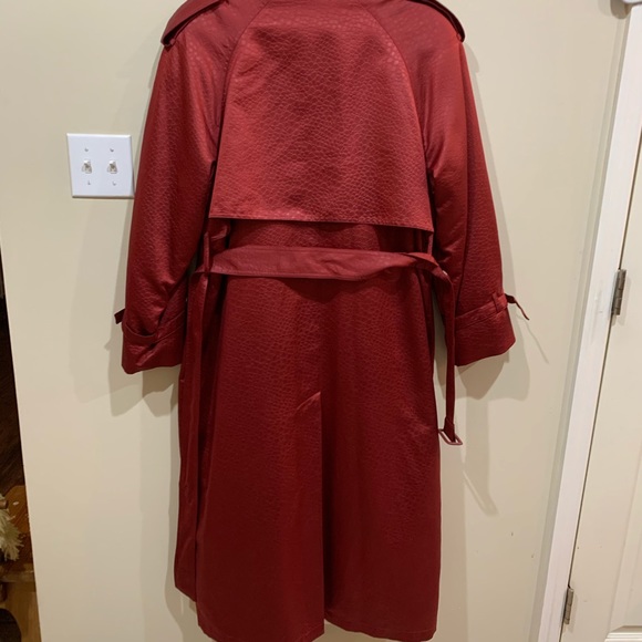 Vintage London Fog Burgundy Croc Trench 10 - Picture 11 of 15